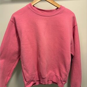 TNA Pink Cozy Fleece Crewneck